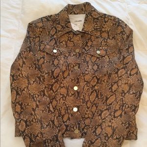 FRAME denim jacket (snakeskin print)